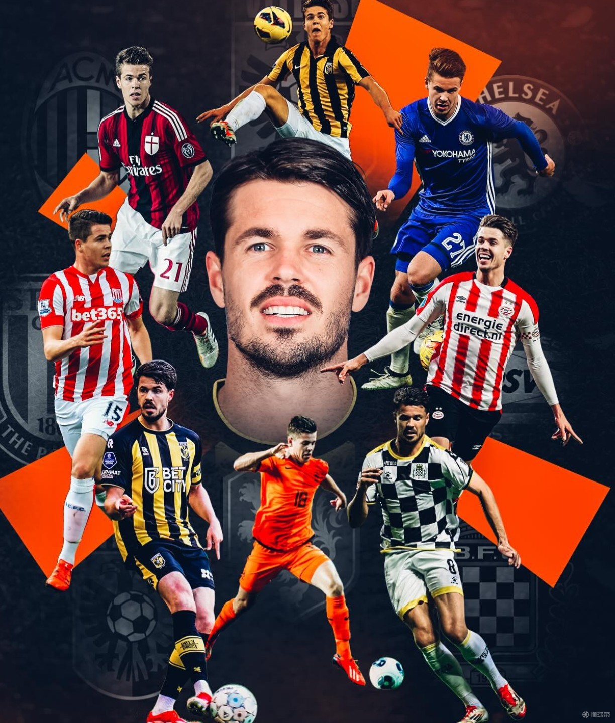 官方：33岁荷兰前国脚范金克尔退役，曾效力切尔西、米兰等队